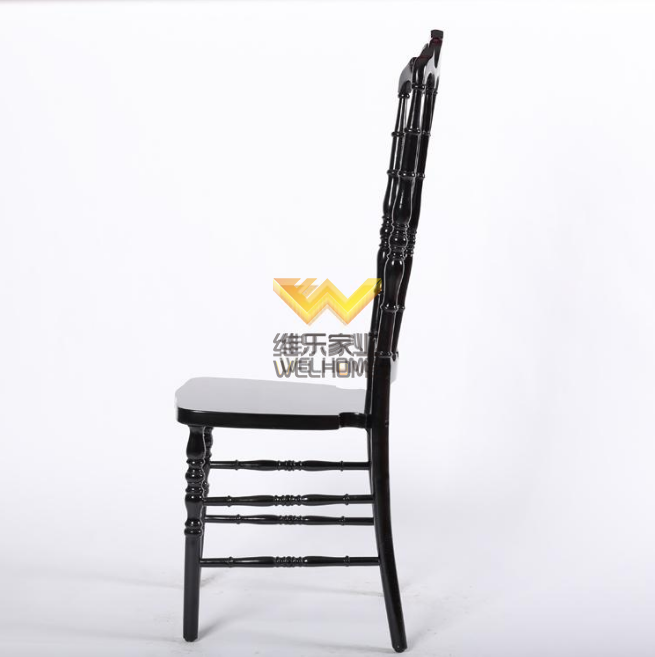 Solid wood Black Highback Napoleon chair for wedding/event